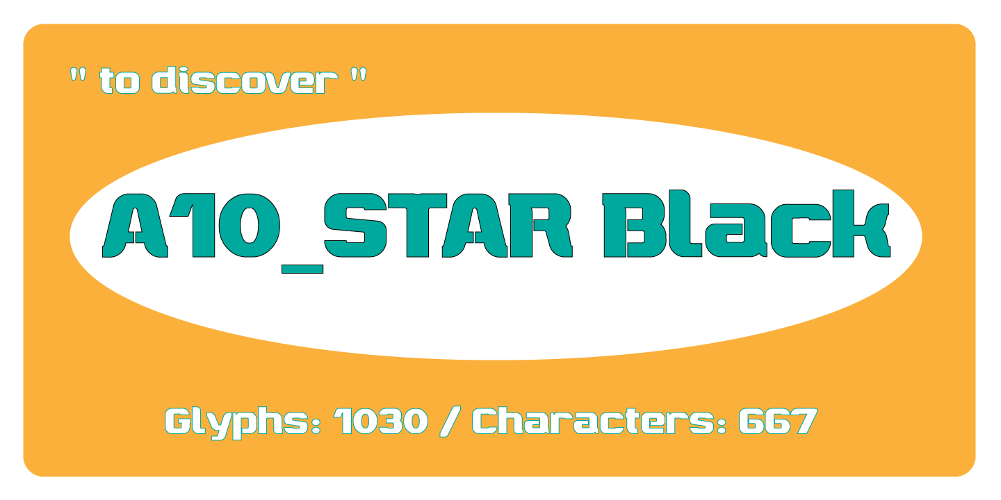 A10 STAR Black Bold Font preview